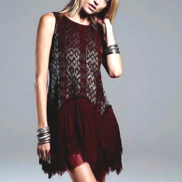 Free People Geo Showroom Beaded Dress - Picture 1 of 10
